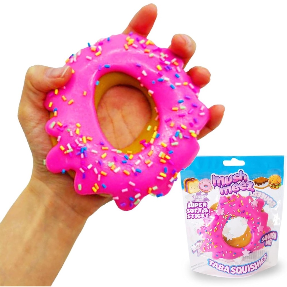Pink Donut Squishy Sensory Mush Meez Fidget Toy TABA Squishies Jumbo NEW
